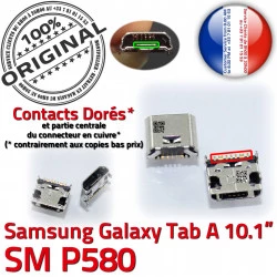 Tab-A Qualité ORIGINAL Pins Galaxy Chargeur Dock charge Fiche à souder Dorés SLOT USB MicroUSB SM-P580 Samsung Connector TAB-A de Prise