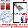 Galaxy Samsung TAB A SM-P585 N Qualité TAB-A Ecran PREMIUM inch Noir en Noire Supérieure Vitre Tactile Verre Résistante 10.1 aux Chocs