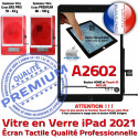 iPad 2021 A2602 Noir Caméra Qualité Nappe Réparation HOME Ecran Tablette Oléophobe Tactile Adhésif Verre Fixation Vitre Monté