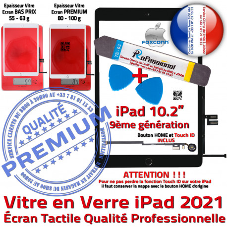 PACK A2602 A2603 A2604 A2605 N Vitre Tablette Precollé Verre Bouton Qualité iPad KIT Adhésif 2021 Outil Tactile HOME PREMIUM Réparation Démontage Nappe Noire