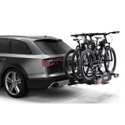 Thule 934100 noir/aluminium porte-vélos, 3 porte-vélos EasyFold attelage pour boule sur XT 3 vélos plateforme