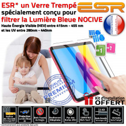 ESR iPad Protection Oléophobe Multi-Touch Trempé Vitre Anti-Rayures Verre A2757 Chocs Apple H Ecran UV Filtre Bleue Lumière