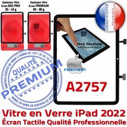 Réparation A2757 2022 iPad Monté Noir Écran Tablette Professionnelle Verre Tactile Qualité Adhésif Dorée Vitre Oléophobe Nappe