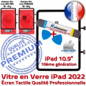 KIT iPad A2696 A2757 A2777 Noir Adhésif Vitre Remplacement PREMIUM Verre Ecran Qualité Tactile 2022 Oléophobe PACK Precollé Prémonté Professionnelle