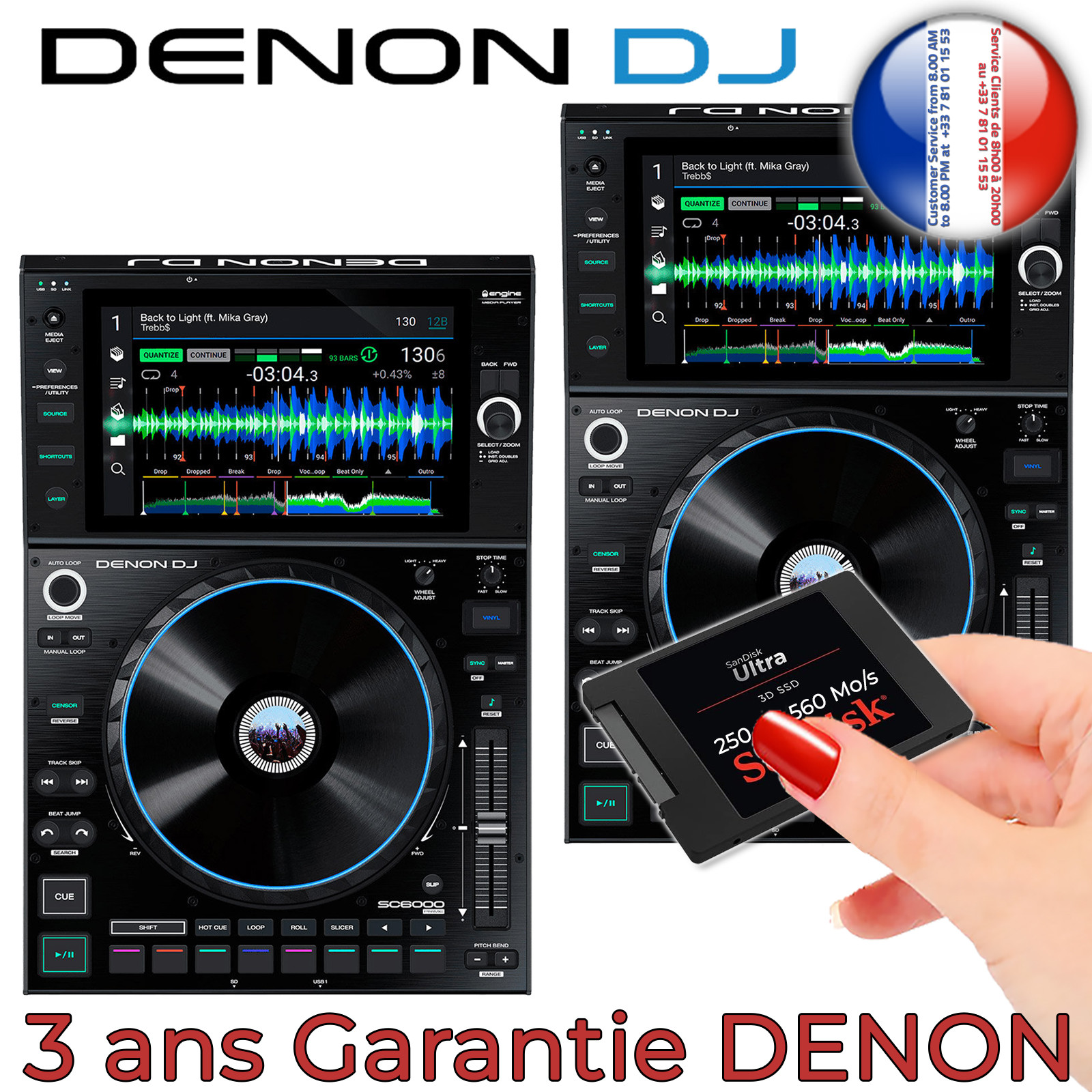 Vente Platine DJ Numérique DENON DJ SC6000M Prime - Sono 85 (magasin) /  Sono NANTES (e-commerce)