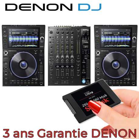 2 x Denon SC6000 + X1850 PRIME Numérique de 560 Mo/s DJ Prime Mixage OFFERT SOLDES Gamme Table SSD Haut Disque - Pack
