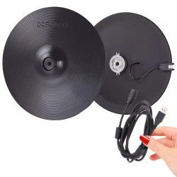 Haut VH14D Numérique Pad cymbale V-Hi-HAT Roland Charleston E-Cymbal Charley Ride TD50X et avec parties gamme top de USB numérique CY-14C-T en deux bottom