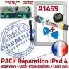 PACK iPad 4 A1459 iLAME Joint B iPad4 Tablette Blanche HOME Cadre Réparation Bouton Precollé Adhésif Apple Vitre Tactile Outils Verre PREMIUM