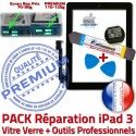 PACK iPad3 A1403 A1416 A1430 N 3 Démontage Qualité PREMIUM Oléophobe Outils Réparation HOME Noire Verre Precollé Bouton KIT Adhésif Vitre Tactile Tablette iPad