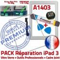 PACK iPad 3 A1403 iLAME Joint B Precollé iPad3 Blanche PREMIUM Outils Tablette Apple Bouton Verre Tactile Adhésif Vitre Réparation Cadre HOME