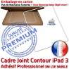 PACK iPad 3 A1430 iLAME Joint B PREMIUM Blanche Bouton Cadre Tablette Vitre Outils Tactile Réparation Verre Precollé iPad3 Apple Adhésif HOME