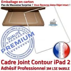 Tablette ABS Tactile Precollé Autocollant Plastique iPad Joint Réparation Vitre Blanc Contour Châssis Ecran iPad2 B 2 Cadre Apple Adhésif