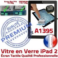 Vitre Apple Ecran Caméra Remplacement Bouton iPad 2 Verre HOME PREMIUM Fixation Noir iPad2 Qualité Oléophobe Tactile Precollé Adhésif A1395