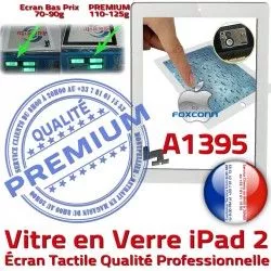 Ecran A1395 Remplacement Precollé Bouton Caméra Blanc HOME Verre iPad Vitre PREMIUM Fixation Oléophobe Apple iPad2 Adhésif Tactile Qualité 2