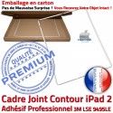 PACK iPad 2 A1396 iLAME Joint B Precollé Vitre Tactile PREMIUM Cadre Adhésif HOME Blanche iPad2 Outils Verre Bouton Tablette Apple Réparation