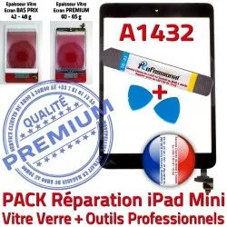 Precollé Mini Nappe iPad Réparation Noir PACK KIT Tactile Apple IC Verre HOME MINI Vitre Noire Tablette Qualité A1432 Outils PREMIUM Adhésif Bouton