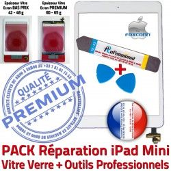 iPad PREMIUM Blanc MINI1 Réparation PACK Mini Vitre Qualité Outil Verre Démontage Tactile Complet HOME Bouton Blanche Adhésif Tablette 1 KIT Apple Nappe