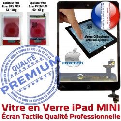 Nappe Adhésif Noir Monté Tablette A1455 Tactile Vitre Filtre Oléophobe Home Mini1 iPad Réparation A1432 A1454 Caméra Bouton Ecran Verre MINI N 1 Fixation