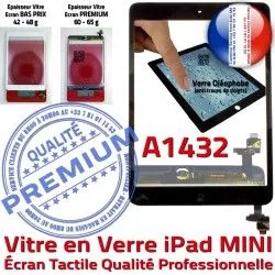 Fixation Bouton Noir Réparation Oléophobe Verre Adhésif Monté iPad Filtre Caméra Nappe Ecran Vitre A1432 Tactile Mini1 Home Tablette