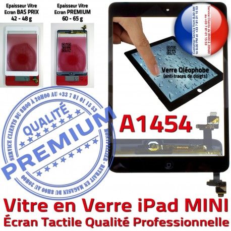 iPad Mini1 A1454 Noir Caméra Filtre Tablette Monté Ecran Home Oléophobe Adhésif Nappe Fixation Bouton Vitre Tactile Verre Réparation