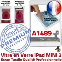 Verre Oléophobe Monté Nappe Blanc Tablette Vitre Home Ecran Caméra Réparation iPad Tactile Bouton Adhésif A1489 Filtre Mini2 Fixation