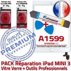 B ID Réparation Attention 3 Mini Vitre Touch Outils KIT Tablette Adhésif Complet Blanche Tactile iPad MINI PREMIUM Verre PACK A1599 Qualité