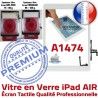 iPad AIR A1474 Blanc Nappe Monté Verre Adhésif Réparation Caméra HOME Tactile Oléophobe Fixation Ecran Tablette Vitre IC Qualité
