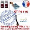 Samsung Galaxy TAB 2 GT-P5110 B Qualité Assemblée TAB2 10.1 Verre Vitre Supérieure GT Blanche Adhésif PREMIUM P5110 LCD Tactile Prémonté en Ecran