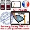 Samsung Galaxy TAB 3 GT-P5220 N LCD Noire Vitre 10.1 GT en Tactile Qualité P5220 Prémonté Adhésif Supérieure PREMIUM Assemblée TAB3 Verre Ecran