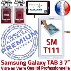 TAB Galaxy Qualité B Ecran en Tactile 3 TAB3 LCD SM-T111 Samsung Vitre T111 Blanche 7 Assemblée Adhésif Verre SM Prémonté PREMIUM Supérieure