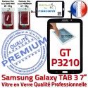 Samsung Galaxy TAB 3 GT-P3210 N Adhésif P3210 Prémonté GT Assemblée Qualité en Verre Supérieure PREMIUM LCD Vitre TAB3 7 Ecran Tactile Noire