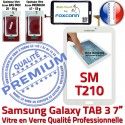 Samsung Galaxy SM-T210 Tab3 B LCD 7 Verre en Assemblée Blanche Supérieure TAB3 Tactile Ecran Adhésif Vitre PREMIUM Prémonté Qualité