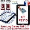 TAB2 GT P3110 Noir 7 Verre en Adhésif GT-P3110 Samsung Noire Assemblée LCD Vitre Supérieure Galaxy Prémonté Tactile PREMIUM Ecran inch Qualité