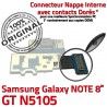 Samsung Galaxy GT-N5105 NOTE C Contact OFFICIELLE Réparation Charge MicroUSB Doré Nappe Qualité Chargeur N5105 de GT Connecteur ORIGINAL