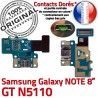 GT-N5110 Micro USB NOTE Charge Galaxy Réparation N5110 MicroUSB Nappe ORIGINAL Qualité Samsung Chargeur GT de Doré OFFICIELLE Connecteur Contact