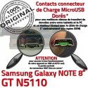 GT-N5110 Micro USB NOTE Charge ORIGINAL Galaxy Doré Connecteur GT Nappe Réparation Chargeur N5110 Contact Samsung Qualité de OFFICIELLE MicroUSB