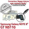 GT-N5110 Micro USB NOTE Charge Réparation Contact N5110 MicroUSB Qualité Doré Samsung Nappe ORIGINAL GT Chargeur Connecteur Galaxy OFFICIELLE de