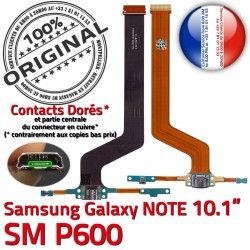 OFFICIELLE P600 Charge MicroUSB Galaxy Samsung Chargeur C de Contacts Connecteur SM-P600 SM Nappe ORIGINAL NOTE Qualité Réparation Doré