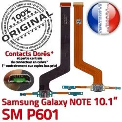 Chargeur Charge C SM Nappe SM-P601 Qualité MicroUSB Galaxy OFFICIELLE P601 Doré Contacts Réparation de Connecteur Samsung ORIGINAL NOTE