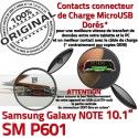 Samsung Galaxy SM-P601 NOTE C Qualité Pen Chargeur ORIGINAL Nappe Doré SM Réparation OFFICIELLE MicroUSB Contact Charge de P601 Connecteur