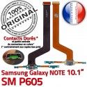 Samsung Galaxy SM-P605 NOTE C SM MicroUSB Charge Connecteur Pen ORIGINAL P605 Qualité Nappe Contact Chargeur Doré OFFICIELLE de Réparation