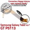 GT-P5113 Micro USB TAB2 Charge GT Connecteur 2 Chargeur ORIGINAL TAB Galaxy Dorés Qualité OFFICIELLE MicroUSB Samsung Réparation Contacts P5113 de Nappe