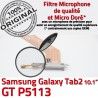 GT-P5113 Micro USB TAB2 Charge Chargeur MicroUSB 2 ORIGINAL TAB Connecteur de Qualité Dorés P5113 Nappe Galaxy Samsung Réparation GT Contacts OFFICIELLE