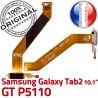 Samsung Galaxy GT-P5110 TAB2 Ch Connecteur Qualité OFFICIELLE P5110 GT Chargeur MicroUSB ORIGINAL Contacts Charge Réparation 2 Nappe Dorés de TAB