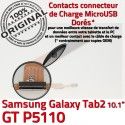 Samsung Galaxy GT-P5110 TAB2 Ch Contacts Connecteur Chargeur Dorés TAB Charge ORIGINAL 2 OFFICIELLE Réparation P5110 Nappe MicroUSB Qualité GT de