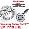 Samsung Galaxy Tab3 SM-T110 USB MicroUSB Connector Fiche à SLOT Dock Pins Dorés Qualité de souder Chargeur ORIGINAL Prise TAB3 charge