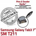 Samsung Galaxy Tab3 SM-T211 USB Chargeur Pins MicroUSB TAB3 Connector Dorés souder Dock charge SLOT Prise de à Qualité ORIGINAL Fiche
