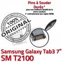 Samsung Galaxy Tab3 SM-T2100 USB Chargeur Fiche Dorés Qualité Prise à de Dock SLOT MicroUSB charge Connector TAB3 Pins souder ORIGINAL