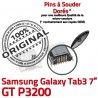 Samsung Galaxy Tab3 GT-P3200 USB Dorés charge de SLOT Chargeur ORIGINAL MicroUSB souder Connector Pins Fiche Qualité TAB3 Dock à Prise