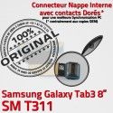 Samsung Galaxy SM-T311 TAB3 Ch MicroUSB ORIGINAL Dorés Chargeur T311 OFFICIELLE Connecteur Contacts Charge 3 Qualité SM de Nappe TAB Réparation